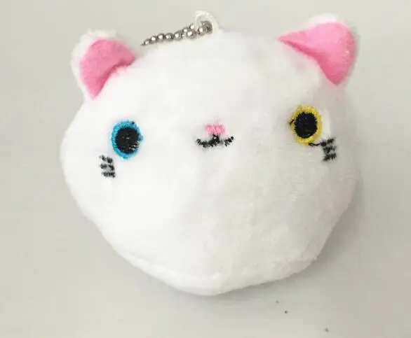 white Новинка 1 шт. 6 цветов KAWAII 8 см кошки мягкие игрушки брелок кошка подарок плюшевая игрушка кукла детская вечеринка день рождения плюшевые игрушки для девочки Новинка - Цвет: white