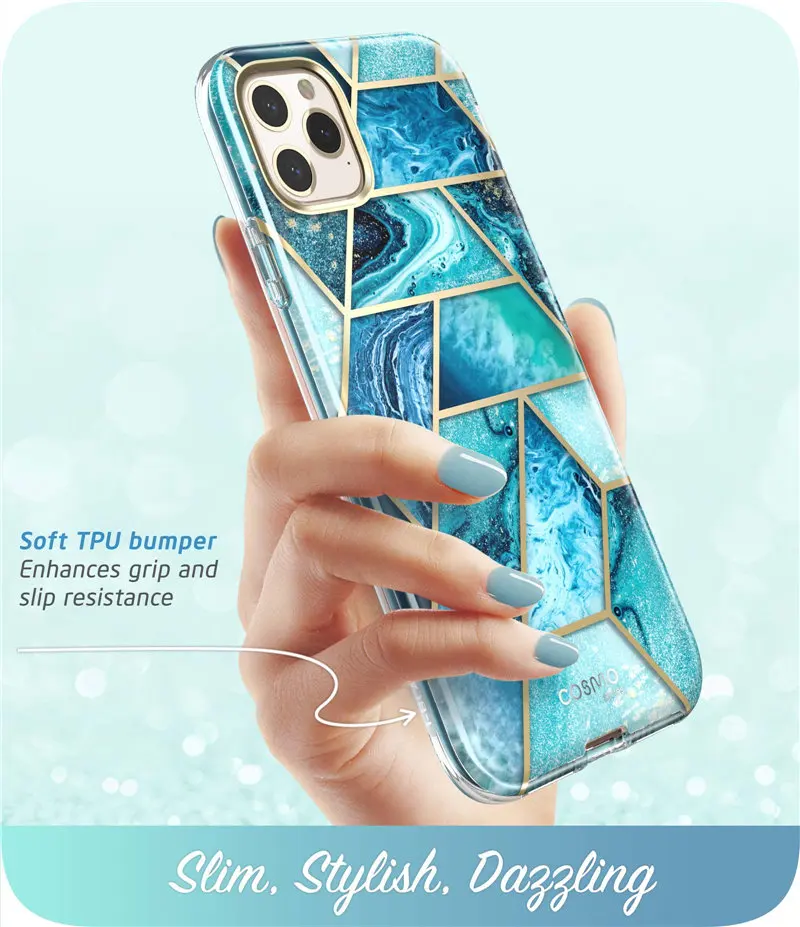 I-Blason для iPhone 11 Pro Max чехол 6,5 Дюймов() Cosmo полный корпус блестящий Мраморный бампер чехол со встроенной защитной пленкой
