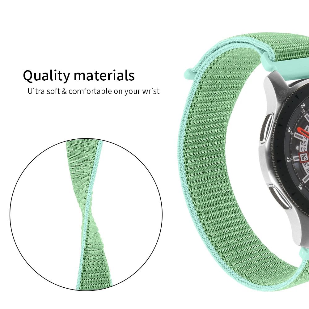 Gear s3 Frontier ремешок для samsung galaxy watch 46 мм 22 мм ремешок для часов спортивный тканый нейлоновый холщовый ремешок для часов huawei watch gt ремешок