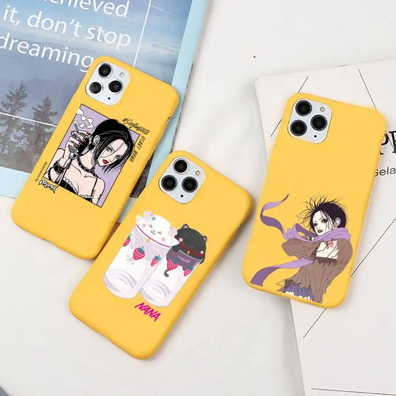 

Japan anime Oosaki nana Phone Case Candy Color for iPhone 6 7 8 11 12 s mini pro X XS XR MAX Plus