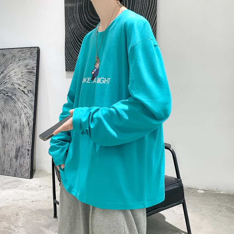 

Осенне-зимние мужские топы, модная Свободная Повседневная Однотонная рубашка с круглым вырезом, куртка, утепленная куртка