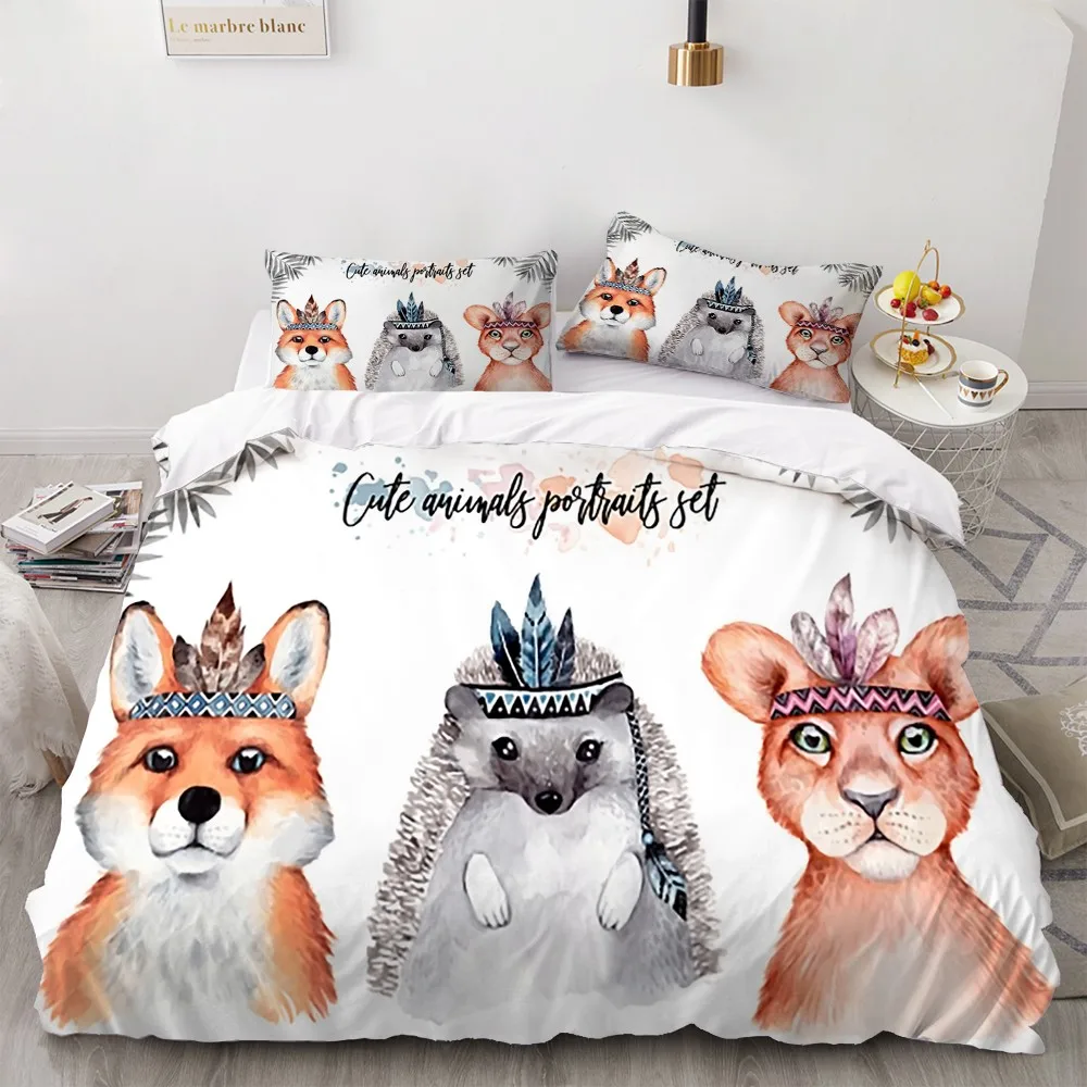 

Пододеяльник с рисунком собаки, ежика, 2/3, набор постельного белья леопардовой расцветки шт.