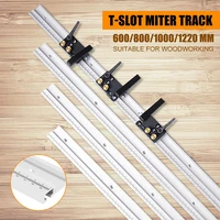 aluminium alloy t tracks model 45 t slot and standard miter track stop woodworking tool for workbench router table