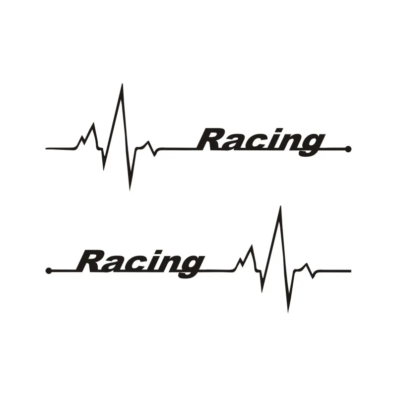 

Funny Racing Heart Beat Car Stickers Automobiles Motorcycles Exterior Accessories Vinyl Decals for Bmw Audi Ford