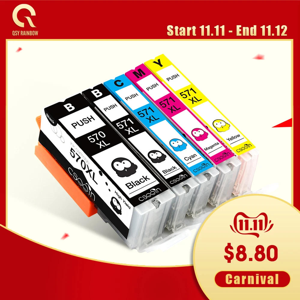 PGI-570XL CLI-571XL для Canon Pixma TS 5055 9055 5050 5051 5052 5053 картридж с чернилами для принтера pgi570 cli571 pgi-570 полный пополнения чернил