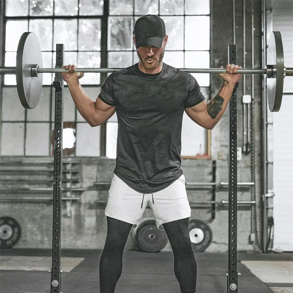 Футболка мужская быстросохнущая камуфляжная тенниска для тренировок в