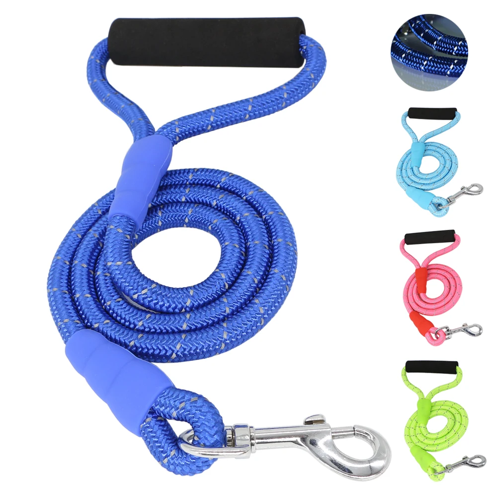 Светоотражающий Поводок для собак ручка из пеноматериала ремень домашних