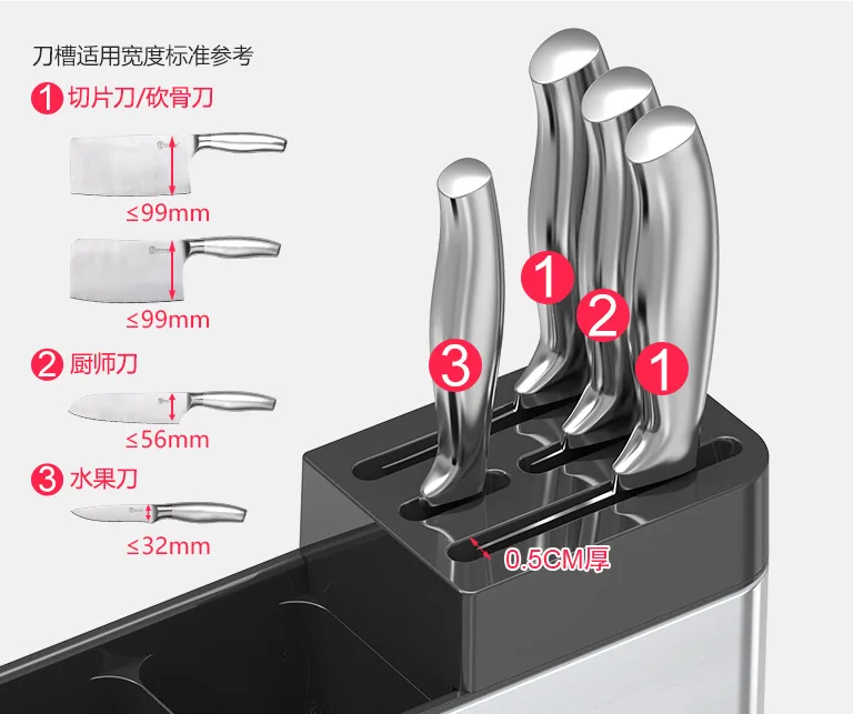 

Kitchen Stainless Steel Kitchen Knife Holder Tableware Spoon Storage Box Chopsticks Drain Box