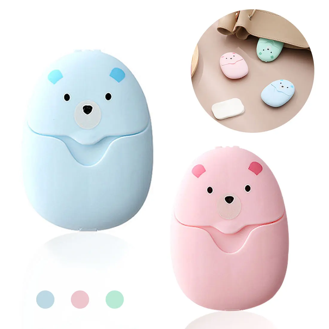 

1 Box of 50pcs Foam Paper Soap Disposable Mini Travel Paper Soap Bath Hand Wash Cleaning Portable Boxed Scented Bedclothes Cute