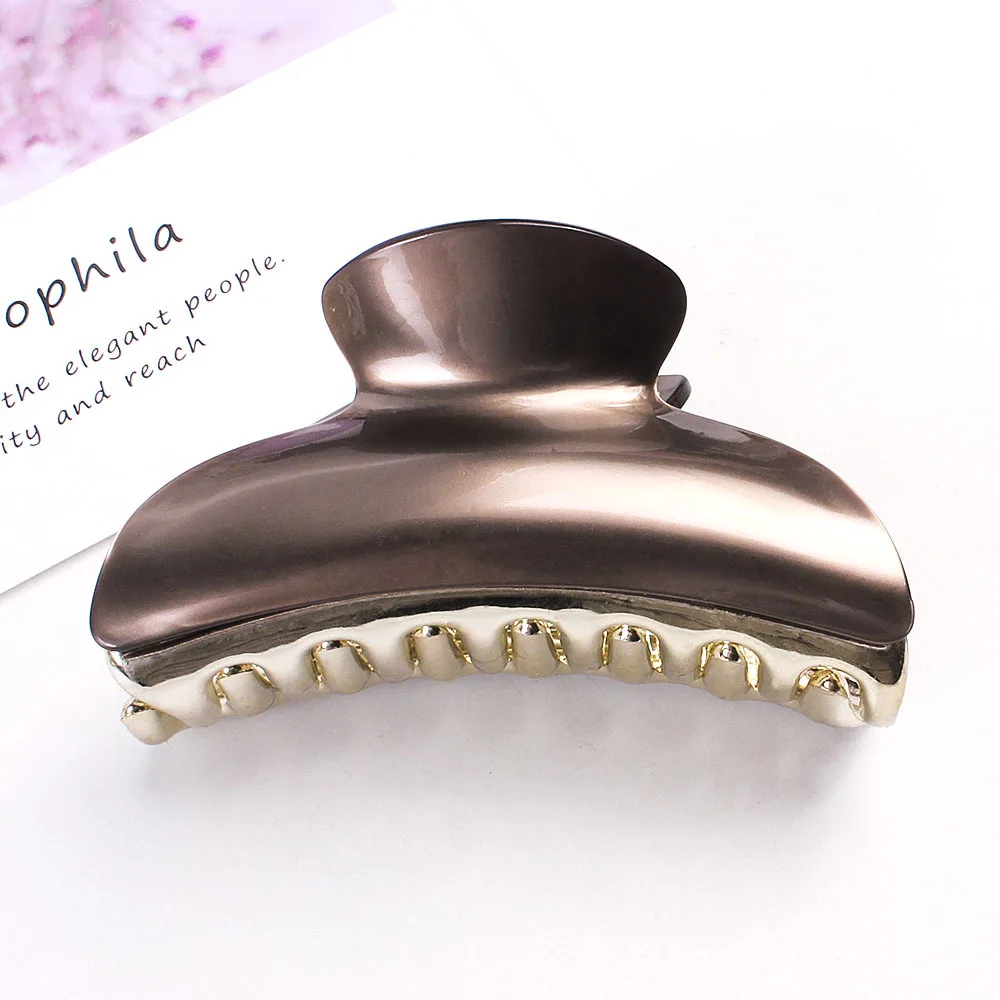 Новая глянцевая Заколка-краб для волос Женская длинная заколка яркие цветные