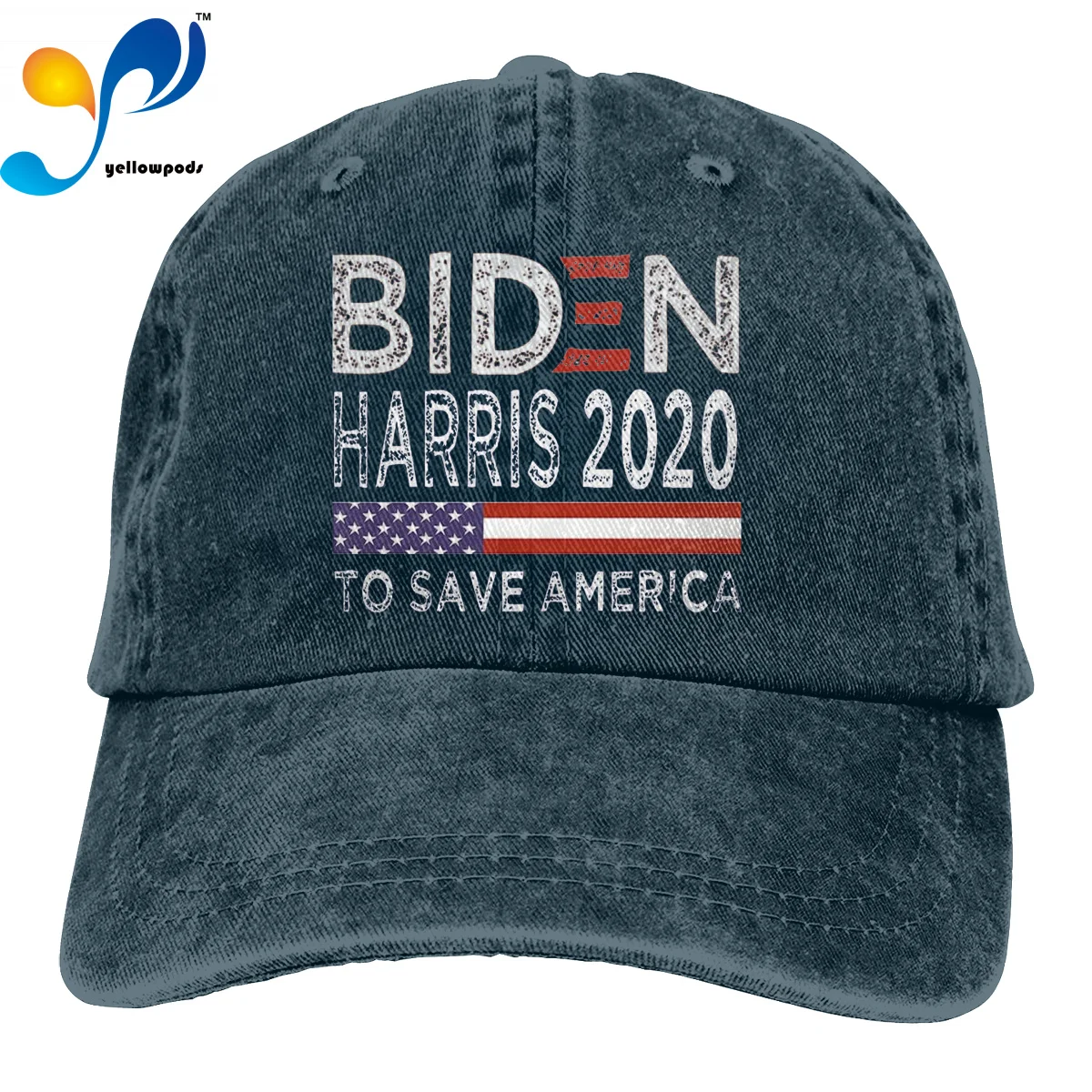 

Baseball Hats Print 3D Biden Harris 2020 To Save America Logo Outdoor Leisure Washed Adjustable Hip Hop Hat Women Man Hats