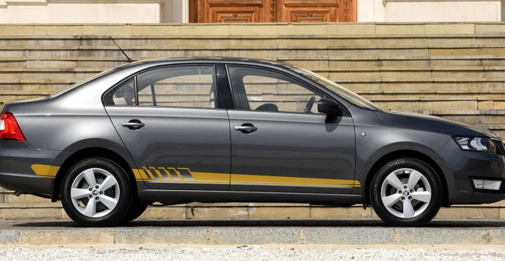 2 шт. для Skoda Octavia 2 A7 A5 VRS Fabia 3 Rapid Superb 3 Kodiaq Scala Karoq Kamiq наклейки на боковые двери автомобиля аксессуары для тюнинга