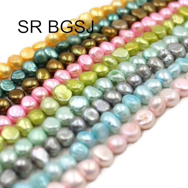 Бесплатная доставка 7-8 мм зазор барокко картофельный жемчуг натуральный