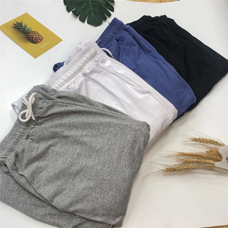 

Ladies Pants Streetwear Simple Loose Casual Joggers Wide Leg Women Sweatpants Grey Comfort Basic Casual Fashion Trousers