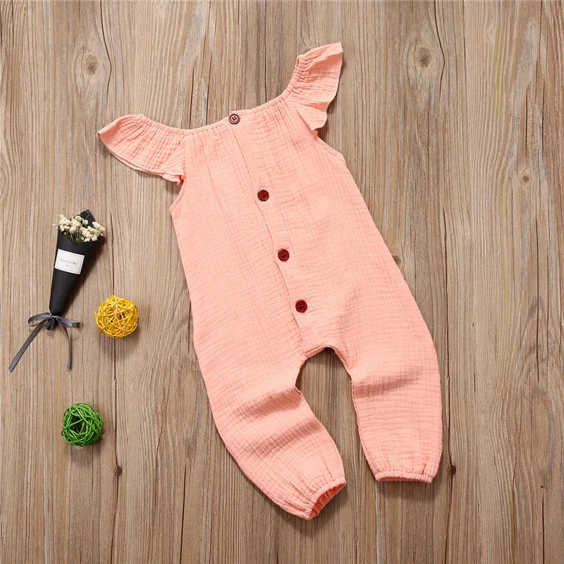 

2020 New Brand Newborn Baby Girl Boy Summer Clothes Fly Sleeve Cotton Romper Jumpsuit Infant Baby Girl Boy Cotton Set Playsuit