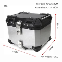 universal motorcycle tail rear top luggage case box helmet storage trunk toolbox scooter accessories waterproof 32l 55l aluminum