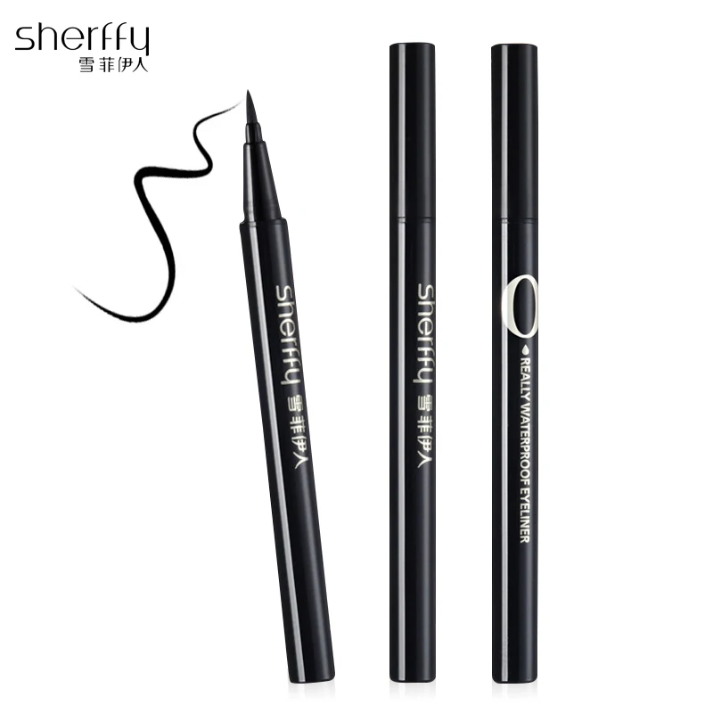 Жидкая подводка для глаз SHERFFY мягкая маркер сексуальная водостойкий черный