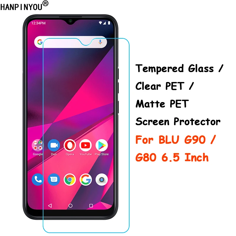 

Закаленное стекло/прозрачная ПЭТ/матовая ПЭТ-защитная пленка для экрана BLU G90 / G80 6,5"
