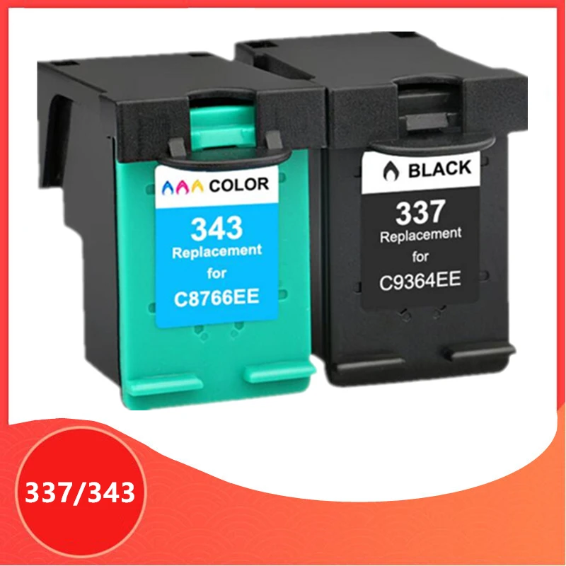 Совместимость для HP 343 337 чернильный картридж для HP 337 для hp 343 для HP Photosmart 2575 8050 C4180 D5160 с чернилами HP Deskjet 6940 D4160