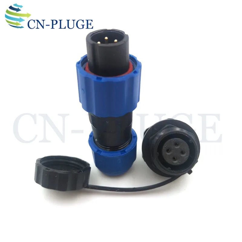 SD13 Series IP68 Waterproof 4 Pin 380V 5A Cable Aviation Industry LED Wire Nut Connector Male Socket Female Plug | Обустройство дома