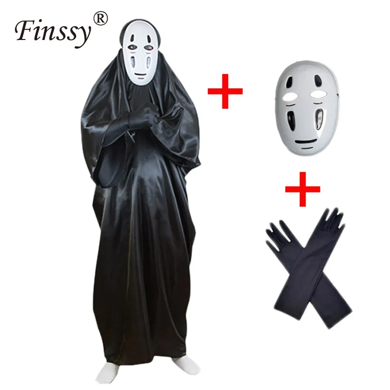 Spirited Away No Face Man Cosplay Costume Halloween Carnival Ghost Cosplay mantello per adulti