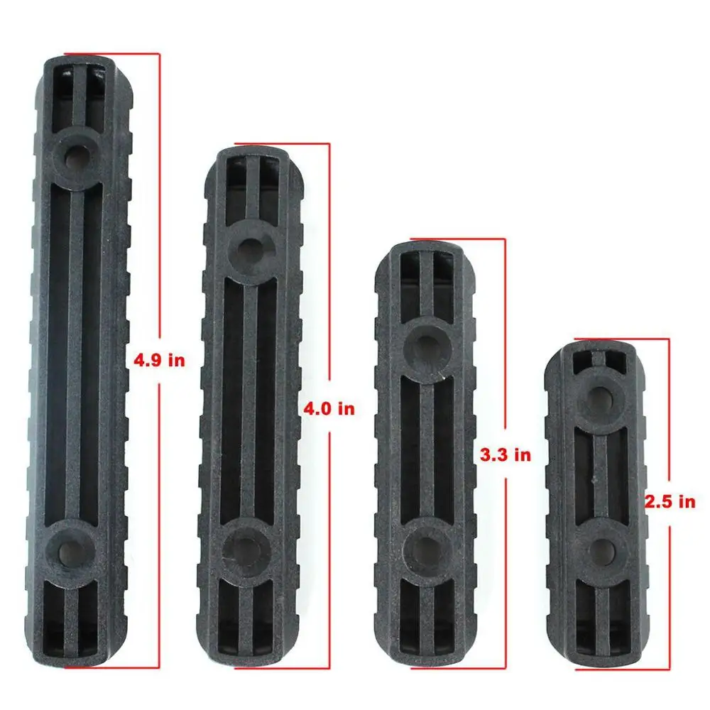 TOtrait 4pcs Rail Section Rifle Polymer M-LOK 20mm Picatinny Weaver Set Hand Guard Hunting | Спорт и развлечения