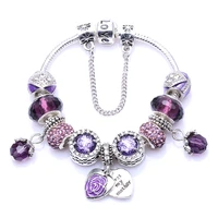 new panjia style diy oil drop double love rose pendant bracelet distinguished fashion gift bracelet