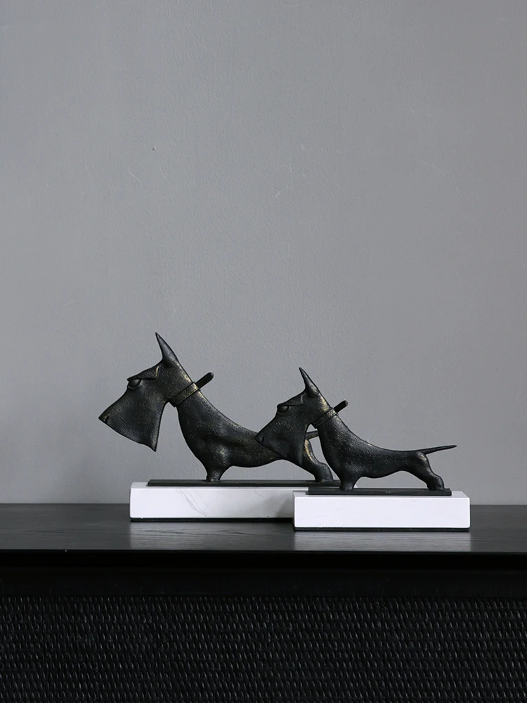 Современные скандинавские Чугунные скульптуры для собак художественные