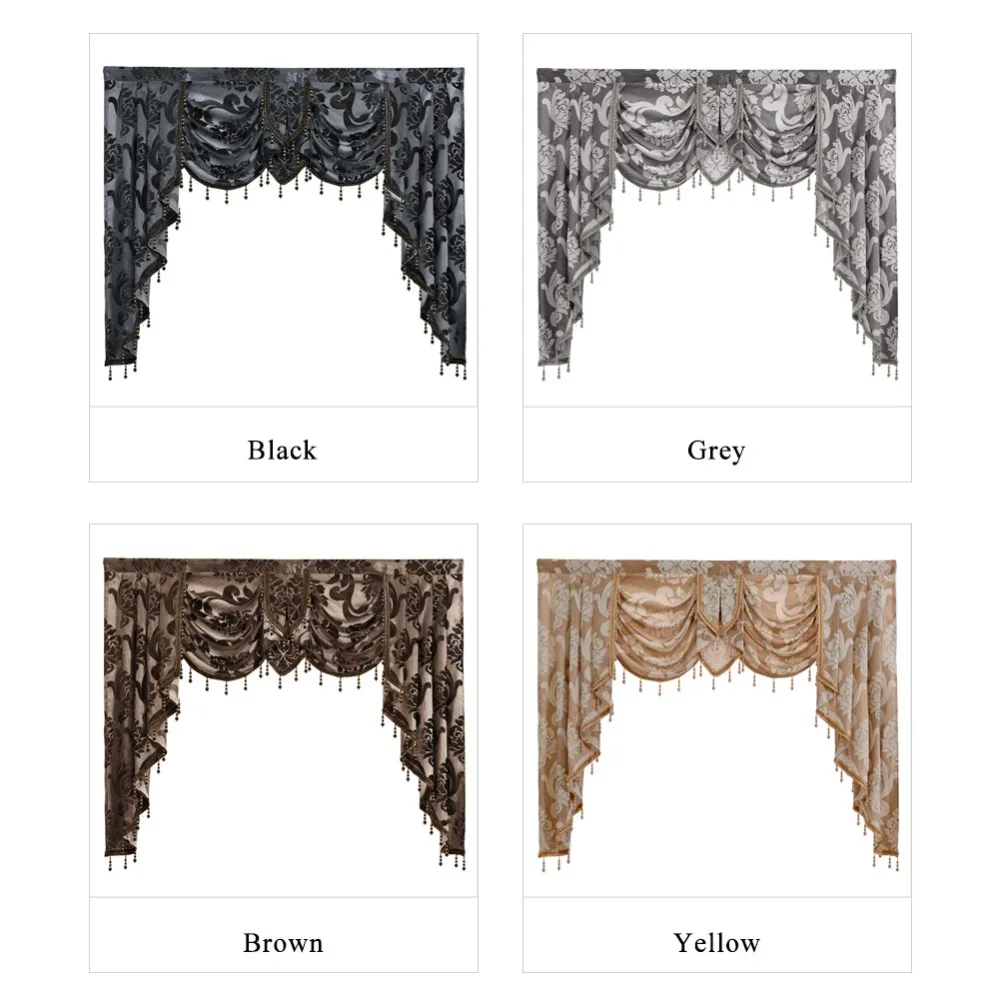 

Luxury Valance Drops Home Rustic Decorative Short Curtain For Living Room Bedroom Windows High Design Floral Quality