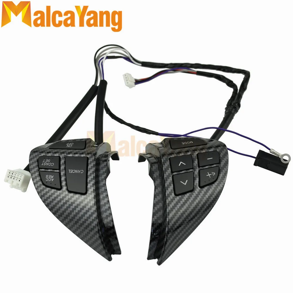 Carbon Fiber Для Mitsubishi ASX 2007-2012 Outlander круиз-контроль кнопка включения Многофункциональная кнопка рулевого колеса круиз-контроль переключатель - Цвет: Carbon Fiber