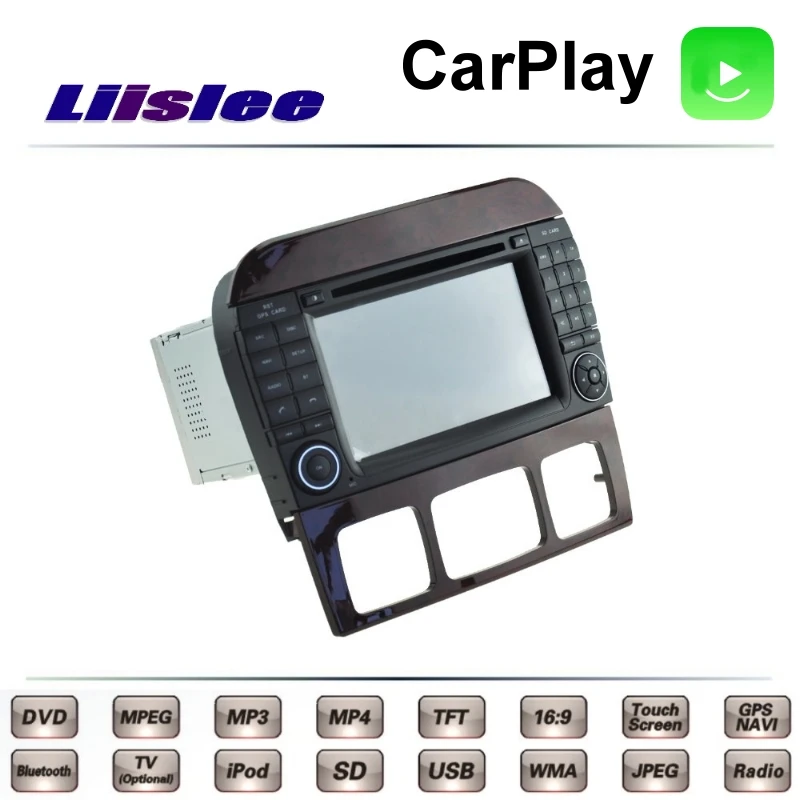 Для Mercedes Benz S W220 1998 ~ 2006 LiisLee Автомобильный мультимедийный телевизор DVD GPS Радио Carplay