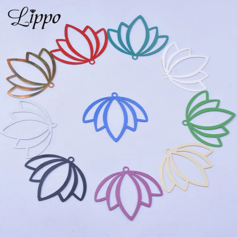 

30pcs AB6954 35*30mm Brass Red Purple Charms Dangle Earring Acessories Jewelry Pandant