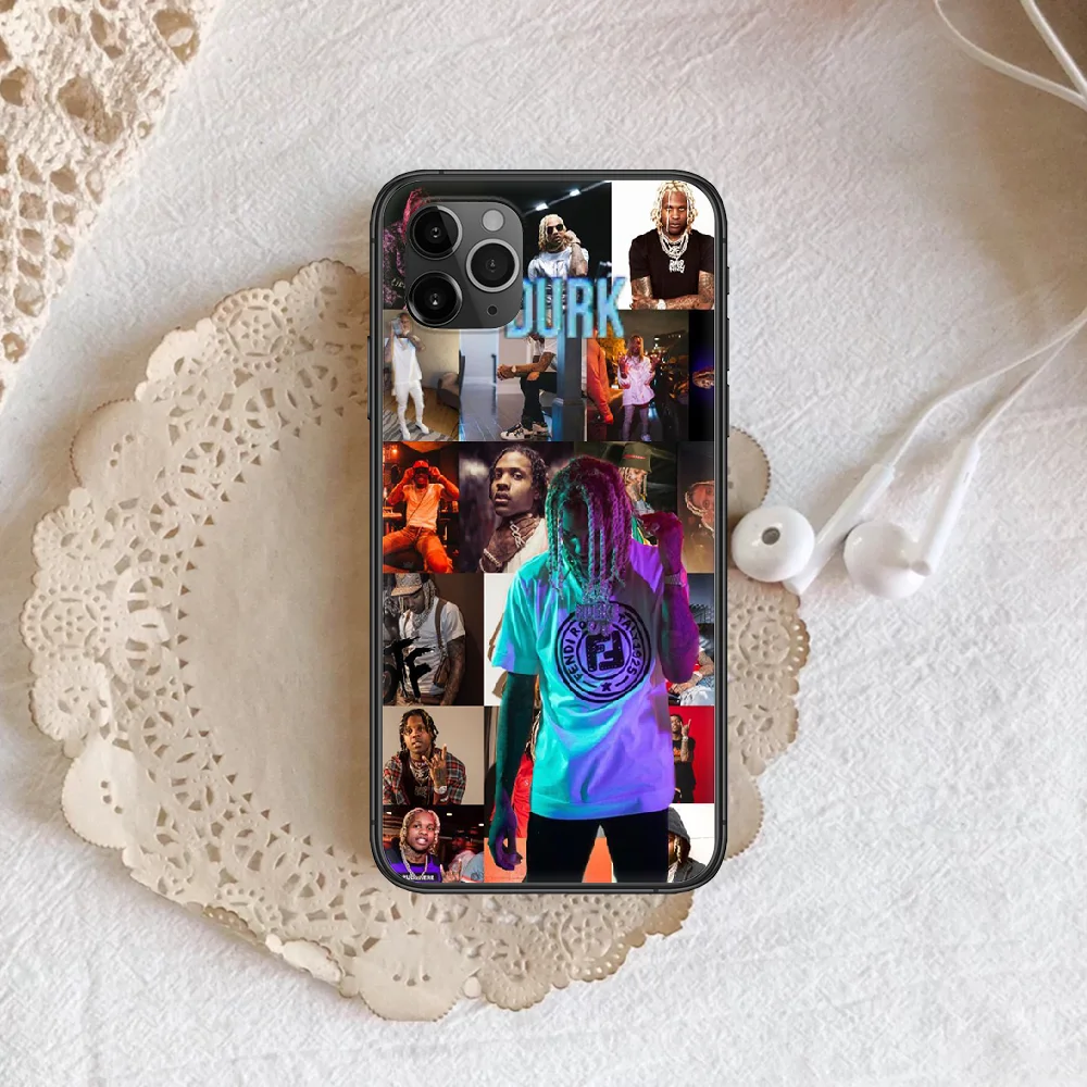

rap Lil Durk Phone Case Cover Hull For iphone 5 5s se 2020 6 6s 7 8 12 mini plus X XS XR 11 PRO MAX black Back Fashion