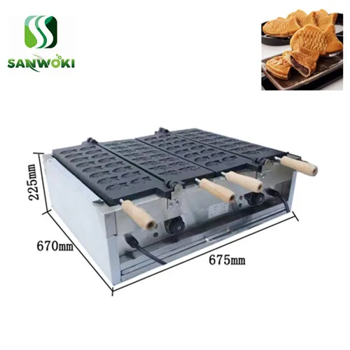 Газовая/электрическая машина для производства вафель в виде рыбы 32