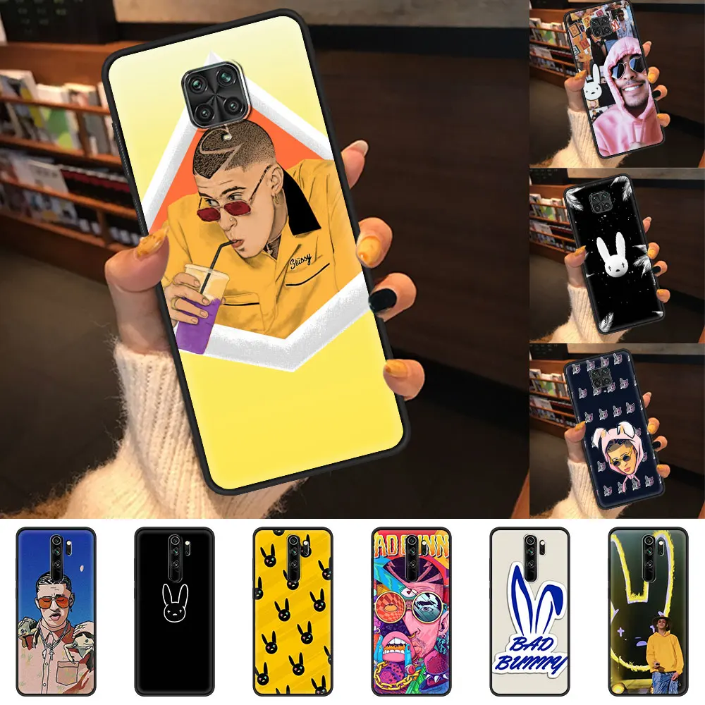 

Shockproof Phone Case For Xiaomi Redmi Note 9S 9 10 8 Pro 7 8T 9C 9A 8A 7A K40 6 6A Soft Cover TPU Funda Bad Bunny Shell Coque