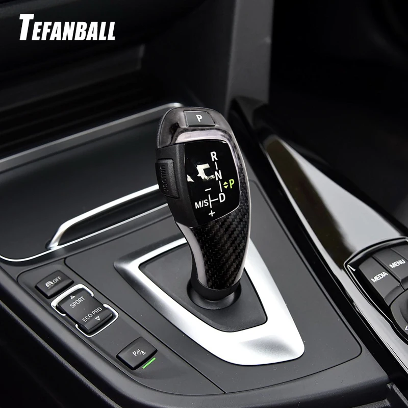 

Car Carbon Fiber Gear Shift Knob Cover Trim for BMW 1 2 3 4 5 Series F20 F30 F31 F34 Car Interior Modification Accessories