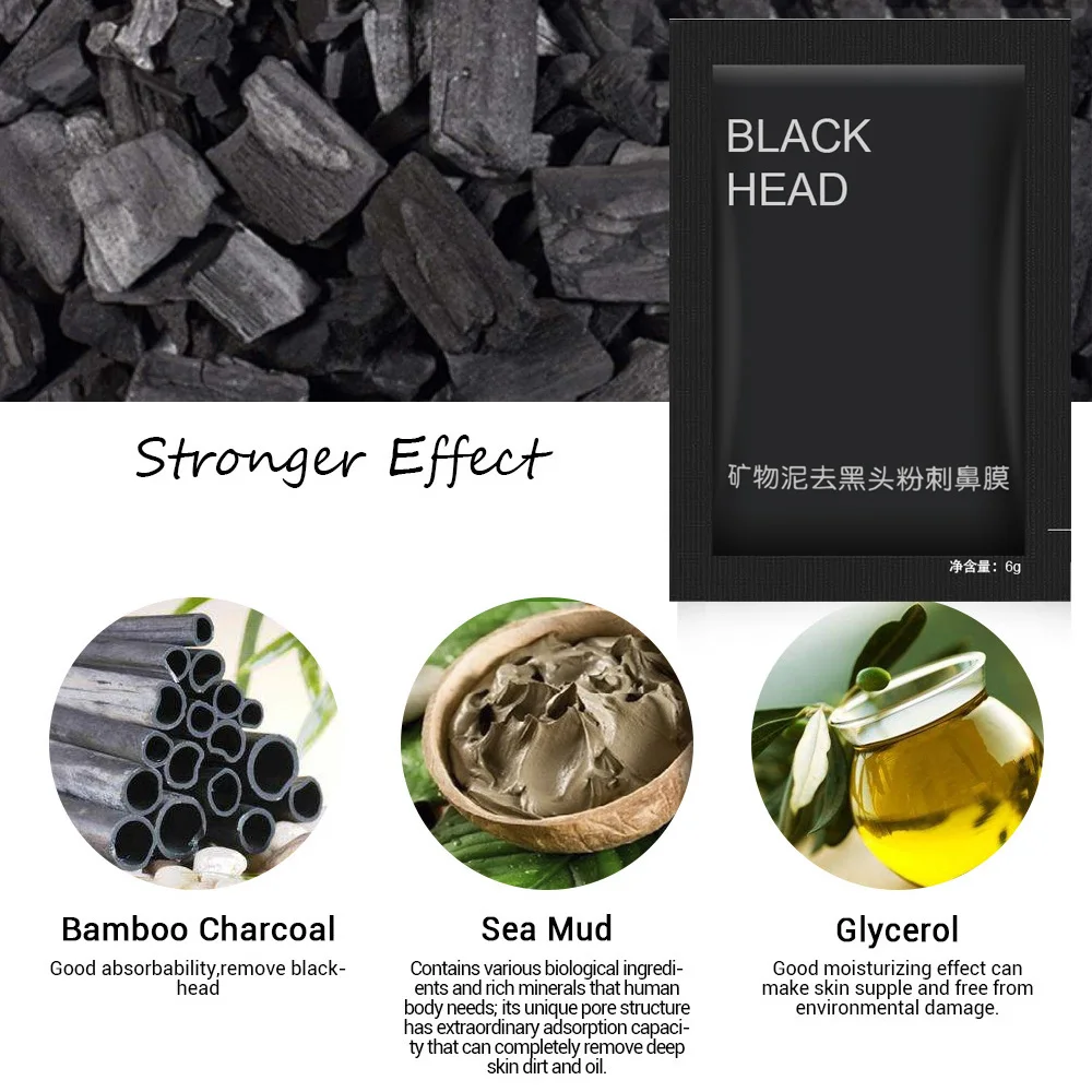 Маска для лица 5 шт./лот удаления черных точек и акне на носу | Красота здоровье