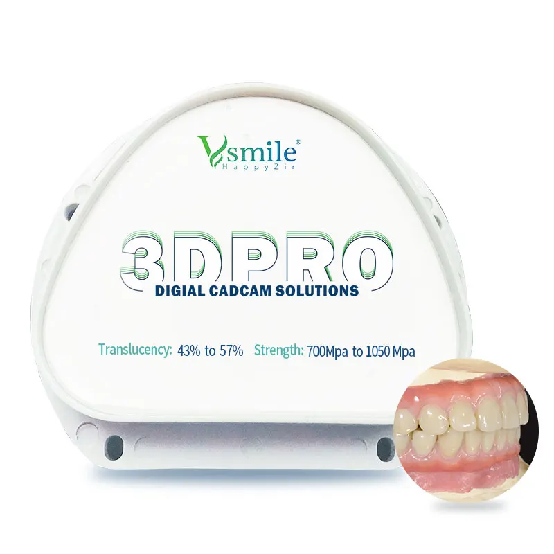 Amann Dental Metarials 3D Pro, многослойный циркониевый диск для 6-слойной задней короны, 6 шт., система CADCAM Amann Girrbach
