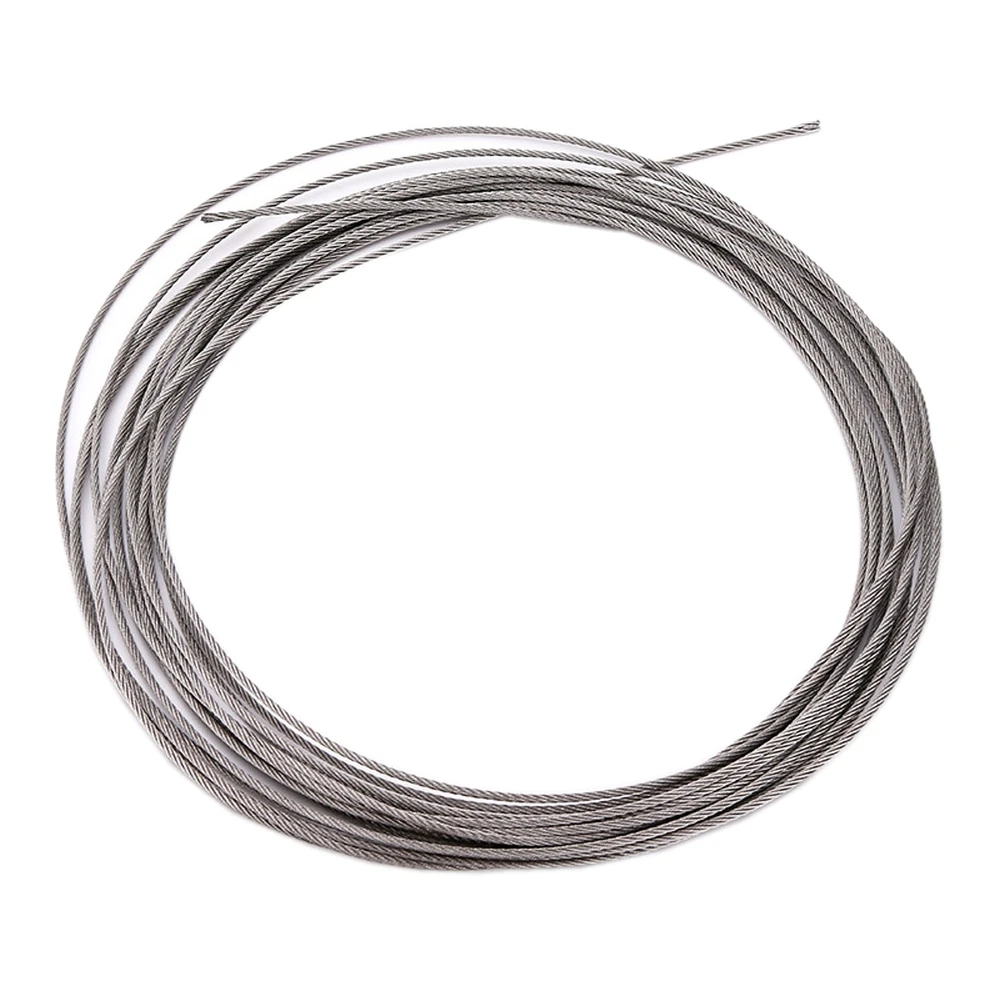 

Гибкий стальной трос с ПВХ-покрытием, 50 м, мягкий трос, стальная бельевая веревка из нержавеющей стали, диаметр 1 мм, 1,5 мм, 2 мм