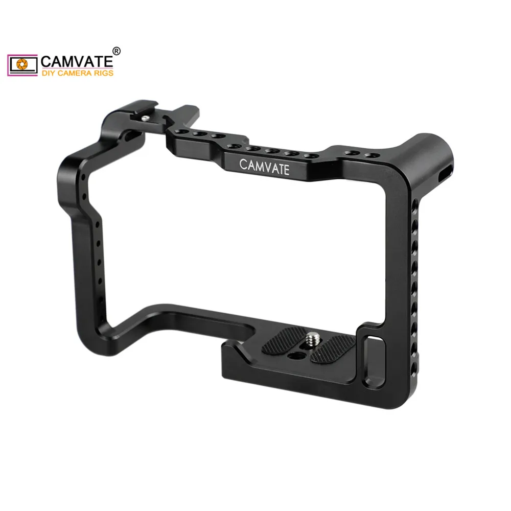 CAMVATE Камера основные Полнокадровый клетка Риг с креплением для вспышки Холодный