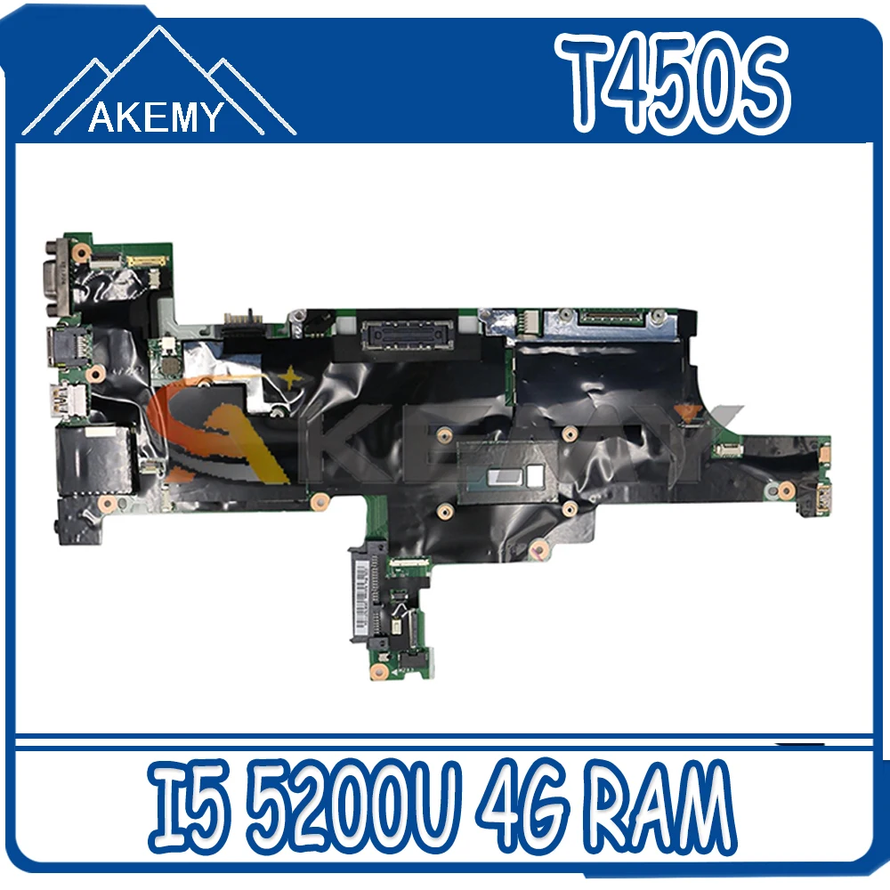 

Akemy AIMT1 NM-A301 для Lenovo Thinkpad T450S Материнская плата ноутбука процессор I5 5200U 4G RAM тесты работы FRU 00HT736 00HT737 00HT738