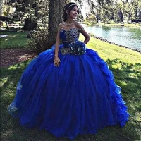 blue ball gown quinceanera dresses 2020 detachable sweet 16 dresses tiered skirt off the shoulder lace appliqued vestidos de 15