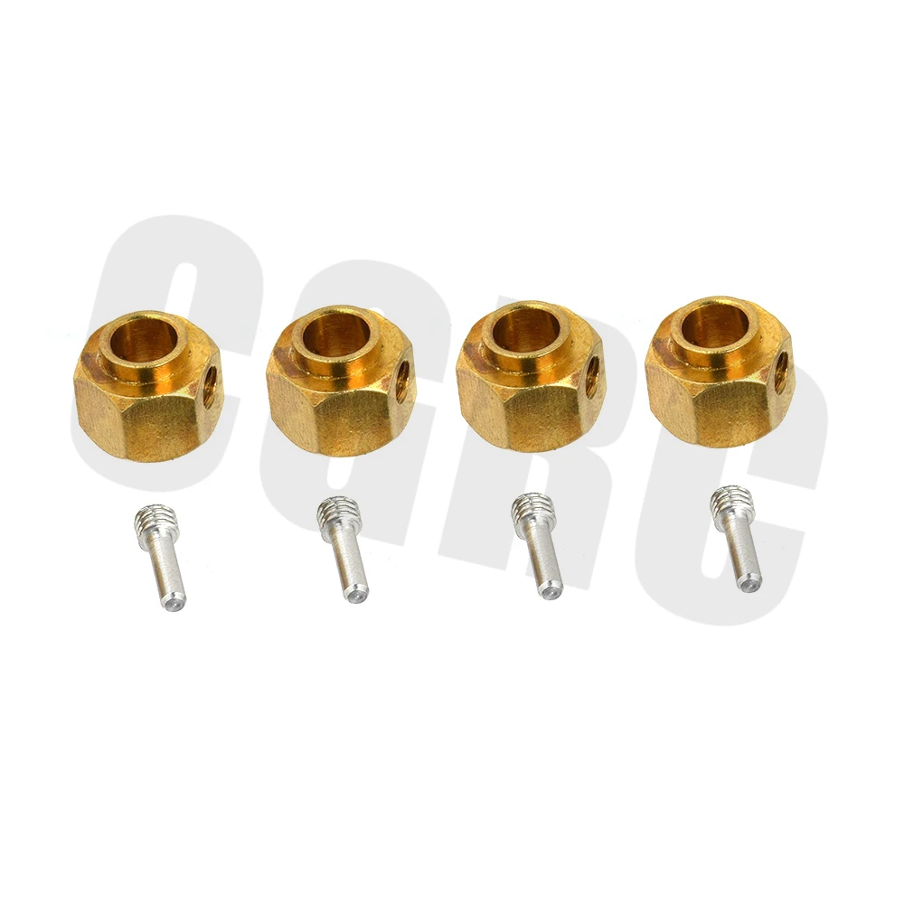 4pcs Brass Axle Widen 12mm Hexagon Wheel Adapter 6mm/8mm/9mm For 1/10 RC Crawler Car TRX4 T4 Upgrade Parts | Игрушки и хобби