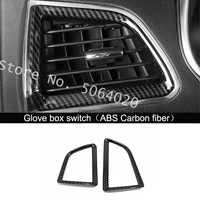 for ford edge 2018 2019 2020 abs carbon fiber interior car left and right air outlet frame cover trim car styling accessories