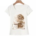 Женская футболка в стиле Харадзюку, с рисунком совы