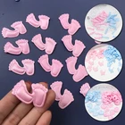 Детский душ следы милые розовые Синие Губки для ног крещение новорожденных тканевые наклейки для дня рождения детский душ Декор реквизит