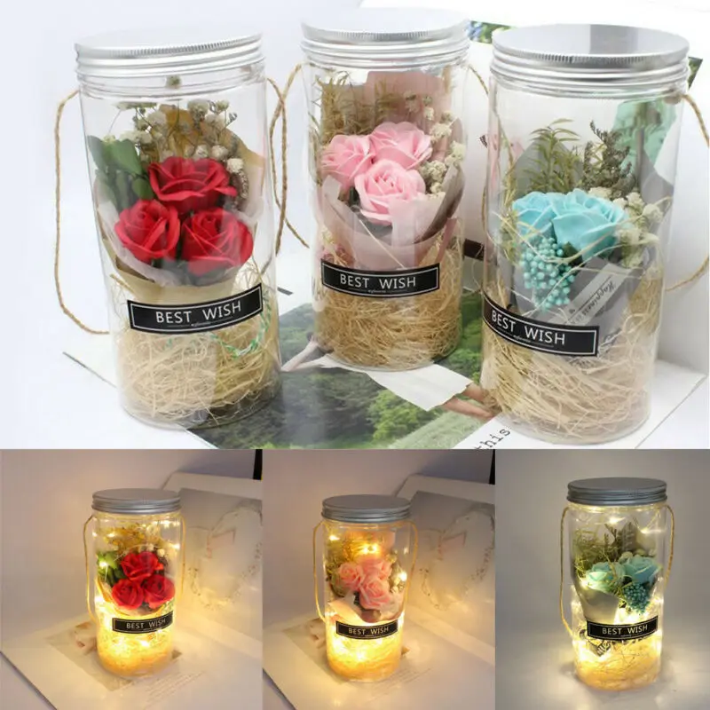 Forever Flower мыло роза валентинки цветок пластиковые бутылки Свадебный