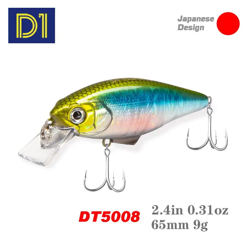

D1 2020 новинка, кренкбейт, приманки для рыбной ловли, 65 мм, 9 г, плавающая приманка, dtтвердый воблер, аксессуары для ловли карпа, 5008