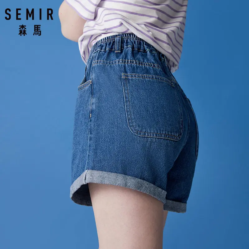 Шорты SEMIR женские джинсовые в стиле ретро шикарные модные свободные короткие