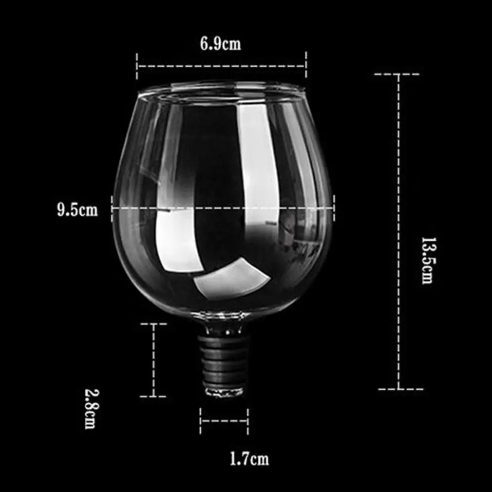 

Fashionable Unique Crystal Transparent Glass Red Wine Bottle 401-500ml Screwing Drinking Straight Cup Party Bar Tools